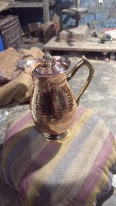 Custom Made Disposable Stainless Steel <b>Double</b>-<b>Wall</b> Hammered Embossed Jug Lid Resale-Ready Home Decoration Straw Drinking Water - Product Image 3