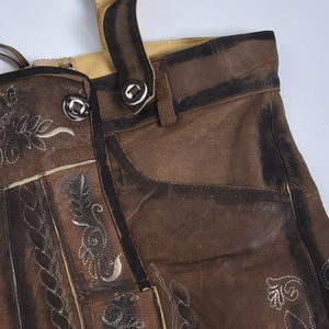 Men's Embroidered German Casual Wears Lederhosen Shorts Pants Bavarian Festival Wear Short Lederhosen <b>Leather</b> <b>Product</b> - Product Image 4