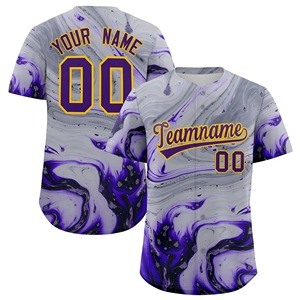 Malla de alta calidad Hip Hop Ropa deportiva Jersey Personalizable Béisbol Softball Diseño Bordado Nombre del equipo Número Transpirable - Product Image 5