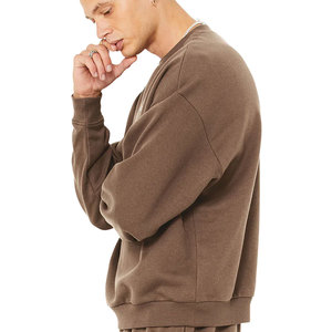 Sweat-shirt surdimensionné en coton de haute qualité vierge Sweat-shirts actifs à col rond personnalisés pour hommes - Product Image 1