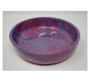 Plato de Servir Pulido de Resina Hecho a Mano en Gris - Vajilla de Origen Indio Ecológica Apta para Lavavajillas para Fiestas - Product Image 4