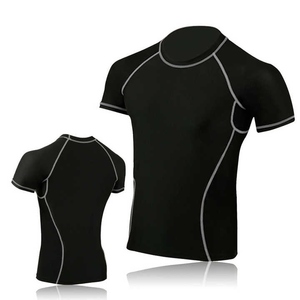 BJJ rashguard เสื้อผ้าวิ่งแขนสั้นพิมพ์ซับลิเมชันงานตามสั่ง - Product Image 2
