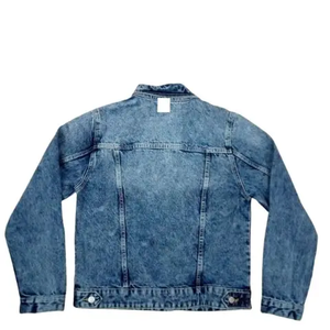 Abrigo de mezclilla Vintage de punto con cuello alto para hombre, chaqueta de invierno personalizada, ropa de abrigo gruesa de estilo motocicleta de tela pesada para hombre - Product Image 2