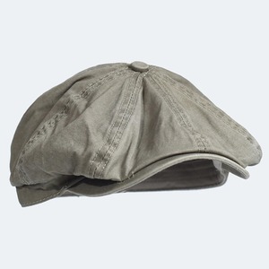 Washed Cotton Newsboy Cap Peaky Octagonal Hat Vintage Casual Cap Solid <b>Berets</b> Visor Gatsby Hat - Product Image 3