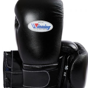 ถุงมือชกมวยซ้อมมวยหนังแท้สีดำ - Product Image 6