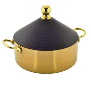 Produit tendance haut de gamme Casserole isolée Serveur Hot Pot Écologique Conception martelée Casserole Serveur Hotpot pour la restauration - Product Image 1