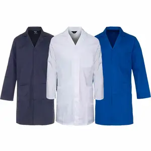 Индивидуальные американские женские больничные униформы, лабораторные халаты с карманом, 2024, белый лабораторный халат высокого качества