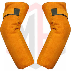 Leather Work Welding <b>Sleeves</b> Heat & Flame Resistant <b>Arm</b> Safety <b>Protection</b> Extra Length 18 inch Gardening <b>Sleeve</b> - Product Image 1