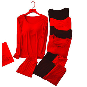 Fabricant de pyjamas en coton personnalisés, vêtements de détente en modal deux pièces, vêtements de nuit, ensembles de pyjamas en coton pour femmes, pyjamas OEM, pyjamas pour femmes - Product Image 3