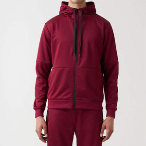 Conjunto de sudaderas con capucha y pantalones de chándal de alta calidad para hombre personalizado de dos piezas peso pesado 500gsm conjunto de sudadera con cremallera para hombre chándal - Product Image 1