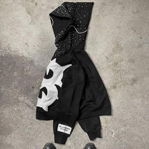 Sudadera con capucha lavada de ropa de calle personalizada sin cuerdas, sudaderas de felpa francesa de gran tamaño, Sudadera con capucha desgastada Vintage para hombre - Product Image 4