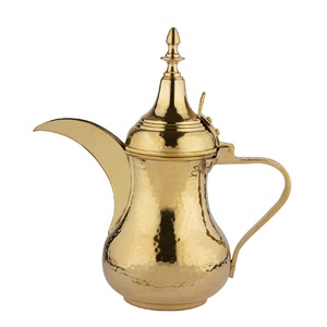 High Quality Handmade Arabian Dallah <b>Teapot</b> Shiny Polished Metal Table Top Coffeepot Simple Plain Design - Product Image 6