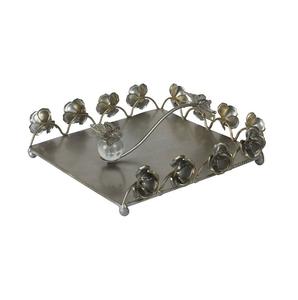 Porte-serviettes en métal argenté de haute qualité et boîte à mouchoirs Finition artisanale de luxe pour hôtels restaurants salles de bain - Product Image 6