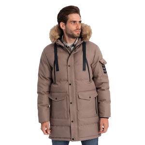 Chaqueta Parka para Hombre de Primera Calidad al por Mayor, Elegante, con Frente Recubierto, Impermeable, Cortavientos, Material de Nailon, Manga Larga, con Capucha, para Invierno - Product Image 3