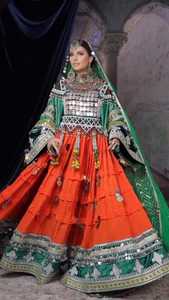 Vente en gros de nouveaux modèles de robes afghanes, robes longues à la mode avec patchs brodés pour femmes - Product Image 2