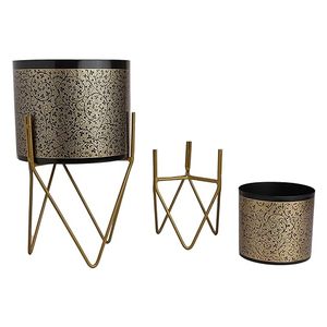 Best Sale Modern Style Metal Planter <b>Pot</b> with Stand <b>Small</b> Planter Set Indoor Outdoor Home Decor Item for Garden - Product Image 3