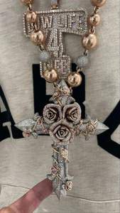 2025 Usine Personnalisé Offre Spéciale Hip Hop fleur Croix Pendentif 925 Argent plaqué VVS Moissanite diamant clouté pendentif pour hommes - Product Image 2