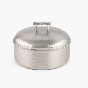 Vaisselle fantaisie casserole de service de nourriture casserole casserole en acier inoxydable avec couvercle ensemble de 3 chauffe-aliments pot chauffé - Product Image 3