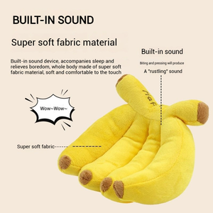 Çevre dostu muz tasarım köpekler kediler diş temizleme oyuncak sıkmak oyuncaklar dolması oyuncaklar için sıkıntı - Product Image 5