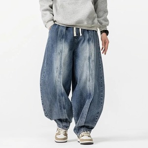 High Street Wear Boys Vintage Washed Fade Men Jeans Casual Streetwear Baggy Pants Unisex Oversized Loose Denim Jeans Pantalones - Product Image 3