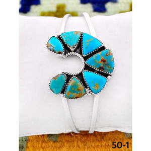 Southwest Handmade Santa Maria & Sterling <b>Silver</b> Fashion <b>Cuff</b> <b>Bracelet</b> - Product Image 1