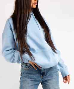 Customized Design Womens Oversized <b>Hoodies</b> <b>Velour</b> Heavy Cotton Spring Casual Wear Long Streetwear Pullover OEM - Product Image 4
