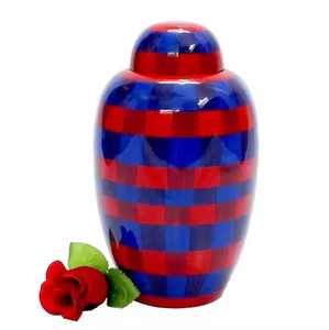 Urnas de Amazonas, urna de cremación recubierta de cuero marrón y Negro decorativo para cenizas humanas, urnas funerarias de Metal clásicas talladas a mano - Product Image 6