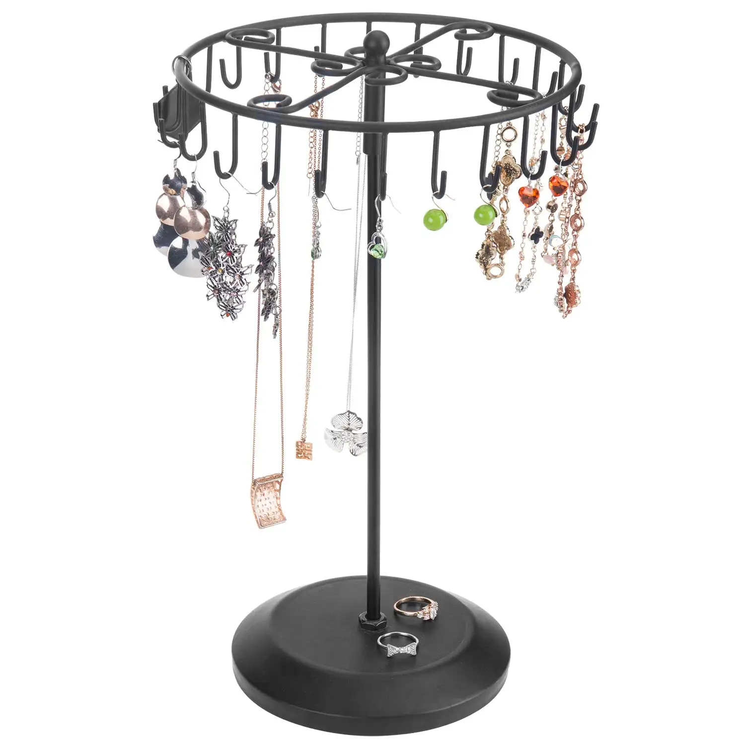 Porte-arbre à bijoux multifonctionnel Présentoir de colliers Organisateur de boucles d'oreilles Bracelet de bagues en métal Grossiste