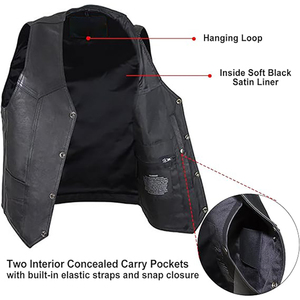 เสื้อกั๊กหนังกลับคุณภาพสูงสั่งตัดพิเศษ สไตล์ใหม่ปี 2026 สำหรับผู้ชาย เสื้อกั๊กหนังสไตล์คาวบอยตะวันตก ลำลอง กระดุมแถวเดียว - Product Image 5