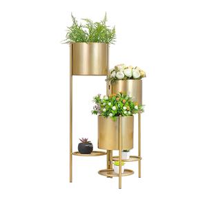 Maceta moderna de hierro hecha a mano de último diseño personalizado al por mayor con soporte cromado para macetas de hogar y jardín - Product Image 1