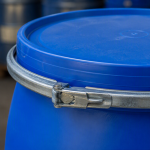 Fût ouvert en PEHD bleu de 55 gallons, qualité alimentaire, durable, avec finition laminée mate imprimée UV pour le stockage de l'eau - Product Image 4