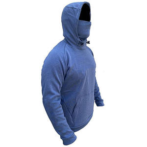 Custom Design Quick-Drying Breathable UPF 50+ Polyester/Cotton Pullover Fishing Hoodie with Long Sleeve and Hooded <b>Mask</b> - Product Image 2