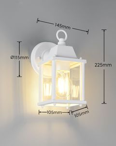 Lampada da parete per esterni Mirande bianco opaco 1xE27 IP44 (Trio 262260131) - Product Image 3