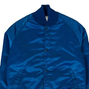 OEM Custom Logo Unisex Sporty Satin Flight Jacket Men's Lightweight Waterproof Windproof Reversible Varsity Jacket with Pockets - Product Image 4