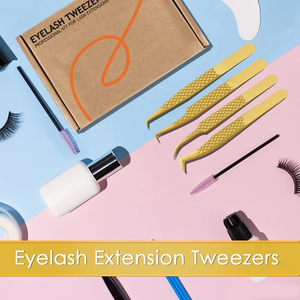 Pince à cils pleine poignée diamant plaqué or Pointe fibre Acier inoxydable Volume d'isolement Pince à cils professionnelle OEM - Product Image 3