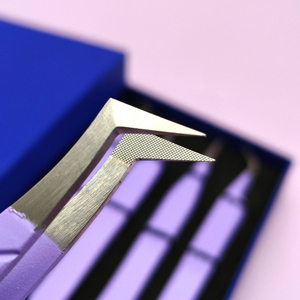 Pince à cils Volume en acier inoxydable de précision professionnelle pointe lisse anti-magnétique longueur de 10mm pour l'extension de cils d'utilisation de salon - Product Image 4