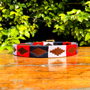 Authentique ceinture de polo en cuir rouge marine pour jeunes fabriquée à la main écologique qualité lourde longueur personnalisée style décontracté de luxe durable - Product Image 4