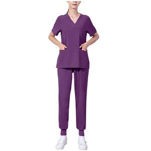 Personalizado de manga corta de las mujeres de funcionamiento de la enfermera Scrubs Lavado a mano Cirujano Aislamiento Ropa de enfermera Uniformes de hospital - Product Image 1