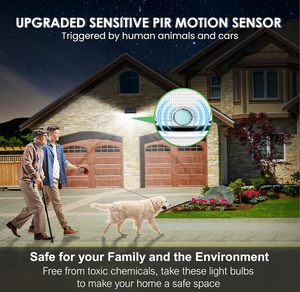 HYBEC-potente solare LED faretti da giardino con sensore di movimento, illuminazione automatica esterna per percorsi e giardini - Product Image 6