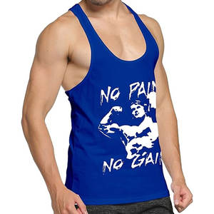 เสื้อกล้ามสำหรับยิมของผู้ชายผ้าโพลีเอสเตอร์/ ผ้าฝ้ายแห้งเร็วระบายอากาศได้แบบหลวมขนาดพลัสไซส์ออกแบบได้ตามต้องการสำหรับใส่เล่นกีฬา - Product Image 3