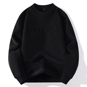 Alta calidad 100% algodón 260g hombres sudaderas impresión bordado personalizado cuello redondo sudadera - Product Image 4