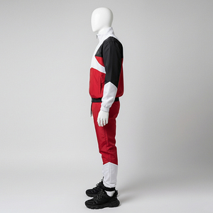 ชุดวอร์มสีบล็อกสำหรับผู้ชายฤดูหนาวมีหลายสีซิปแจ็คเก็ตกางเกงวิ่งกางเกงลำลองแฟชั่นสตรีทแวร์100% ชุดกีฬา - Product Image 3