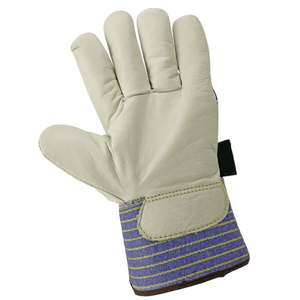 Guantes de seguridad de piel de vaca de palma completa para trabajo de construcción de estilo occidental, guantes de trabajo resistentes al calor - Product Image 2