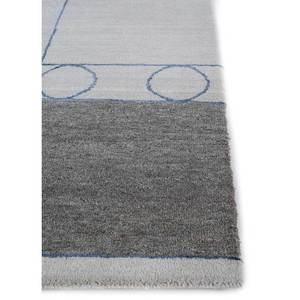 พรมขนสัตว์และไหมไผ่ถักมือสีเทาและดำ ลาย Chaos Theory ดีไซน์นามธรรม รูปทรงสี่เหลี่ยมผืนผ้า สำหรับใช้ในบ้าน-Eskn-1006 - Product Image 4