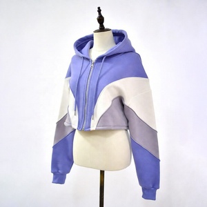 Nouveau design – Sweat-shirt à capuche court surdimensionné personnalisé avec logo pour femme - Product Image 1