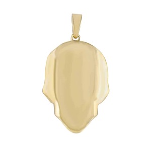 Pendentif de luxe crâne Hip Hop VVS en argent sterling 925 plaqué or pour homme - Product Image 3