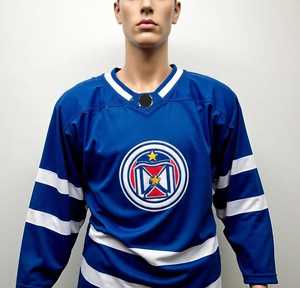 Alta calidad 100% poliéster antibacteriano transpirable Unisex uniforme de hockey sobre hielo personalizable nombre Logo características para adultos - Product Image 3