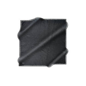 Black Silk Square Jacquard Pattern Scarf - Product Image 1