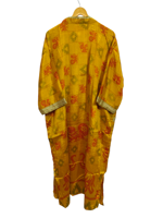 Sari Tissu Robe Kimono Pour Elle Bikini Cover Up Night Wear Longue Robe, Fait à la Main Indien Vintage Recyclé Soie Sari Kimono,