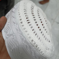 Nuevo Diseño de Gorro de Oración Musulmán para Hombre, Kufi Kopiah, 100% Algodón Premium, Tejido a Mano, Ajustable, Cómodo para las Cuatro Estaciones, Formal, con Relieve
